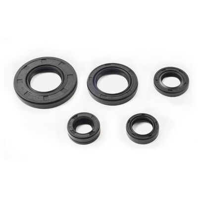 NBR Motorcycle Engine Gear Shaft Oil Seal Set 5Pcs Compatible Yamaha YBR125 5VL Durable TC Material Replacement Parts