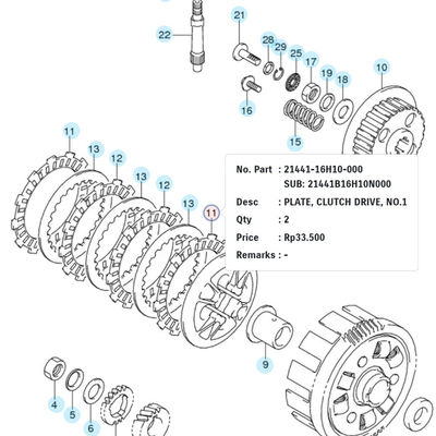 Japan FCC Motorcycle FCC Clutch Plate Lining For Suzuki GD110 21441-16H10-000